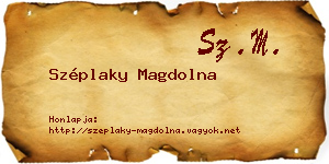 Széplaky Magdolna névjegykártya